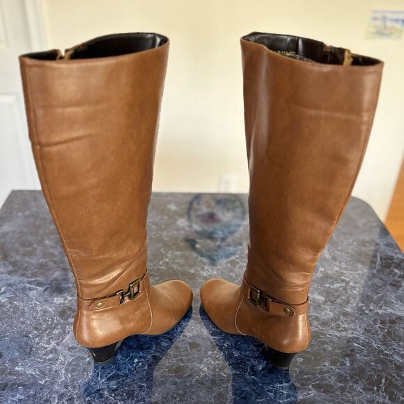 A2 by Aerosoles Boots, Womens 8.5M, Tall Lt Brown, Side Zip, Heels, NEW! - Picture 2 of 12